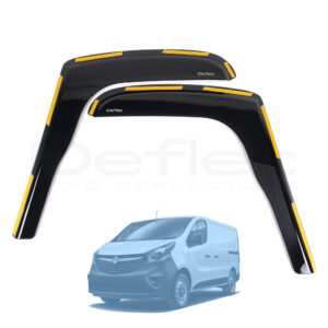 Vauxhall Vivaro X82 2014 Onwards Deflec Smoked Wind Deflectors (2pc)