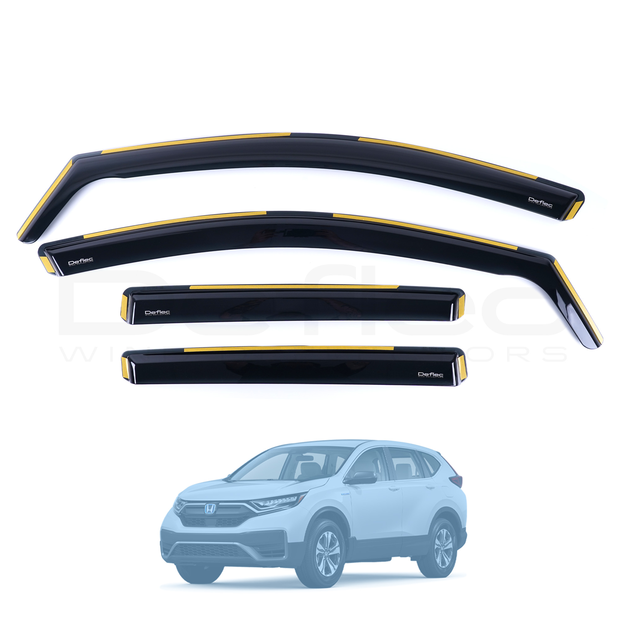 Honda CRV 2017-2022 Deflec Smoked Wind Deflectors (5 Door) (4 pc)