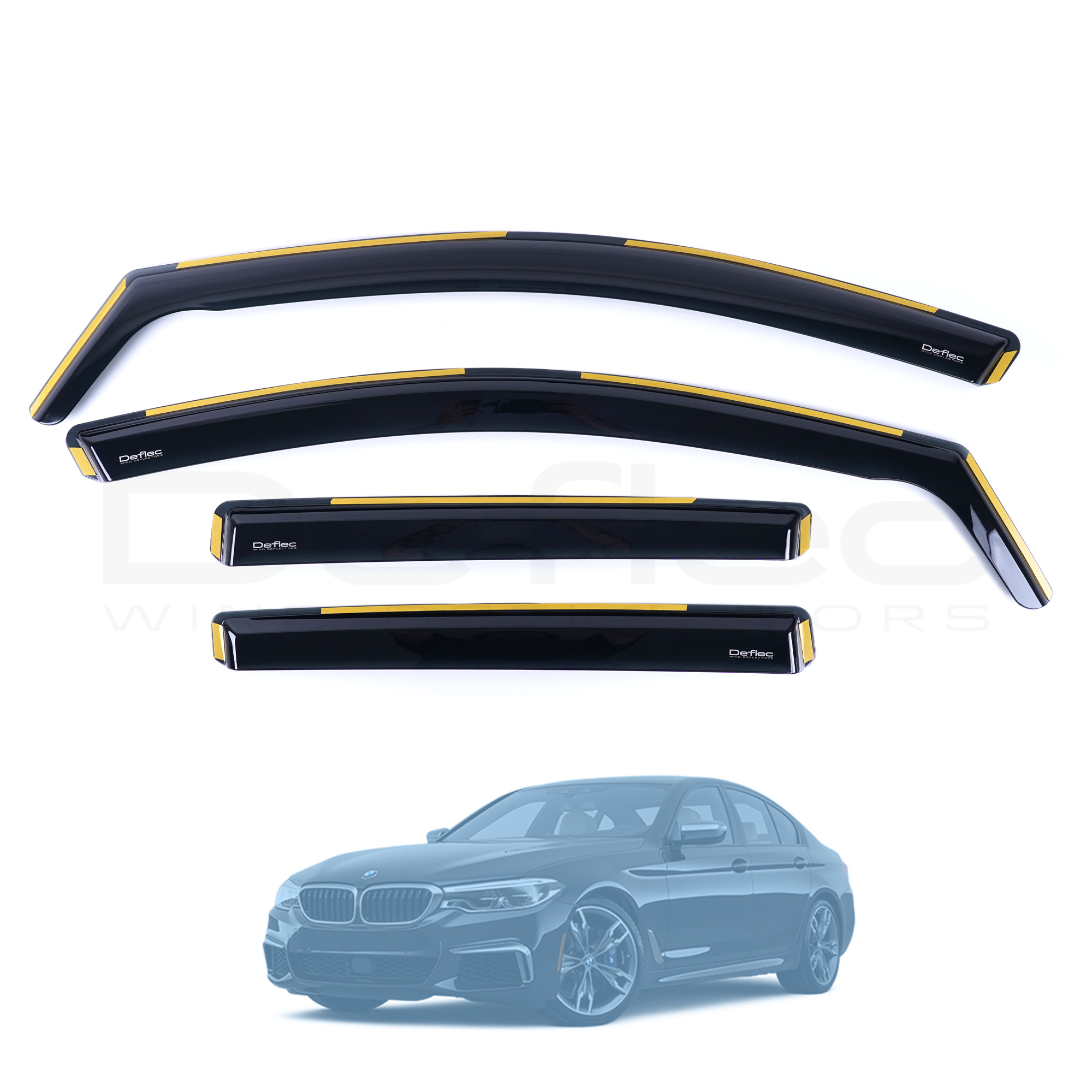 BMW 5 Series 2018-2022 Deflec Smoked Wind Deflectors (5 Door) (4 pc)