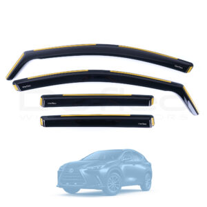 Lexus NX 2022 Onwards Deflec Smoked Wind Deflectors (5 Door) (4 pc)
