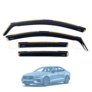 Volvo S60 2020 Onwards Deflec Smoked Wind Deflectors (5 Door) (4 pc)