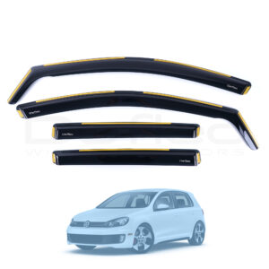 VW Golf Mk5/6 2004-2011 Deflec Smoked Wind Deflectors (5 Door) (4 pc)