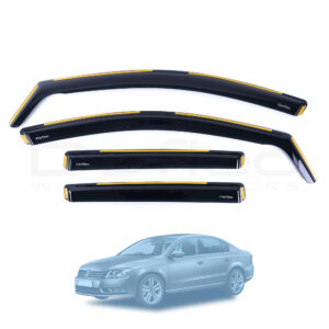 VW Passat B6/7 Saloon 2005-2014 Deflec Smoked Wind Deflectors (5 Door) (4 pc)