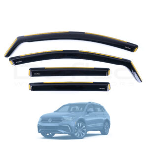 VW Tiguan 2016-2023 Deflec Smoked Wind Deflectors (5 Door) (4 pc)