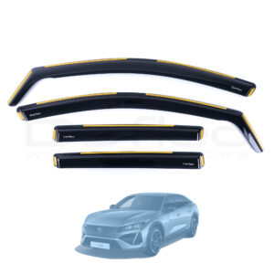 Peugeot 408 2022 Onwards Deflec Smoked Wind Deflectors (5 Door) (4 pc)