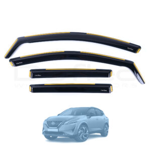 Nissan Qashqai 2022 Onwards Deflec Smoked Wind Deflectors (5 Door) (4 pc)