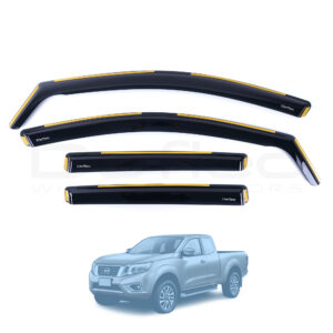Nissan Navara 2016 Onwards Deflec Smoked Wind Deflectors (5 Door) (4 pc)