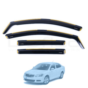 Skoda Octavia Saloon 2004-2013 Deflec Smoked Wind Deflectors (5 Door) (4 pc)