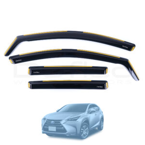 Lexus NX 2014-2021 Deflec Smoked Wind Deflectors (5 Door) (4 pc)