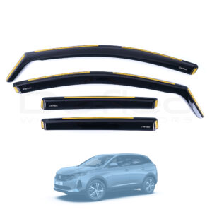 Peugeot 3008 Hybrid 2017-2024 Deflec Smoked Wind Deflectors (5 Door) (4 pc)