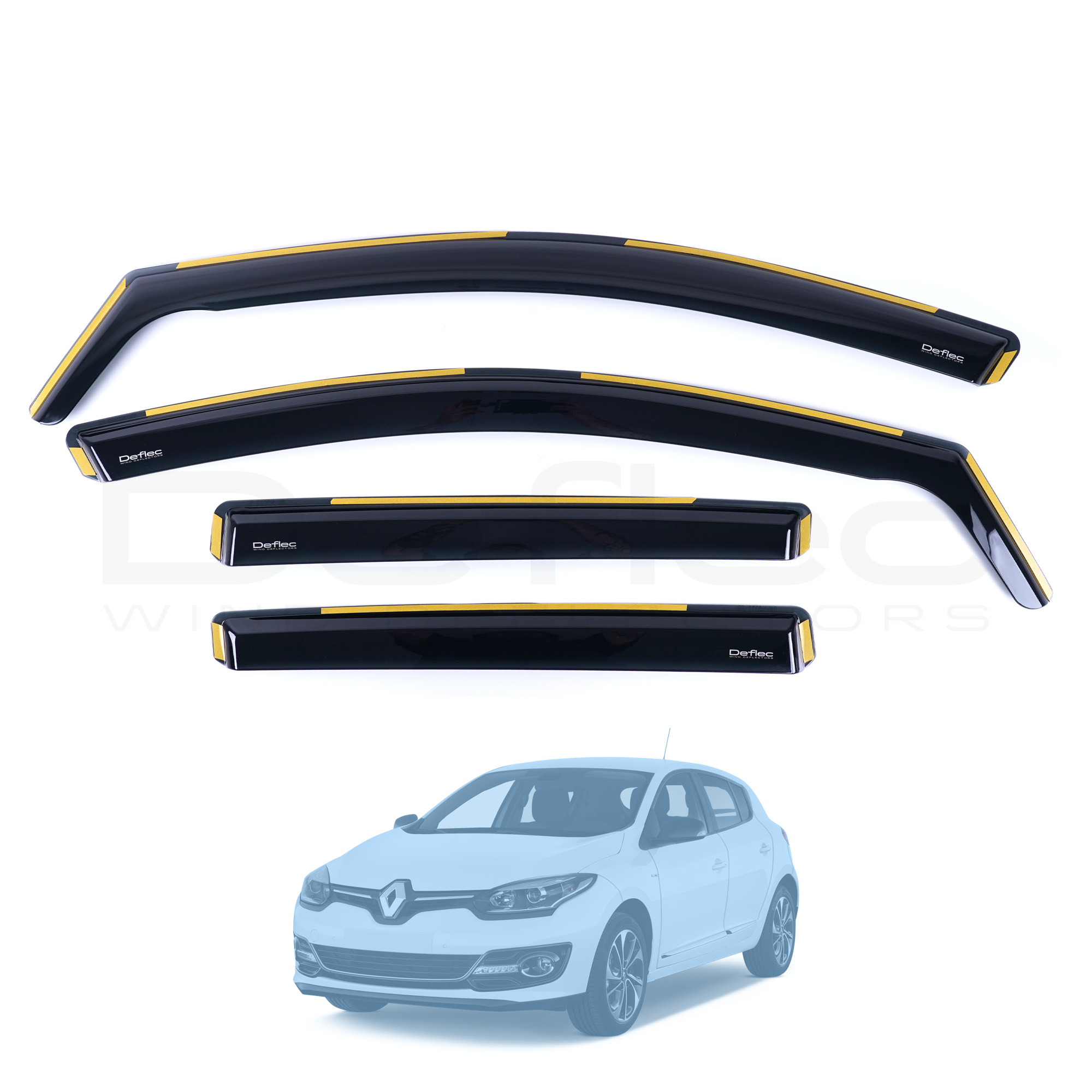 Renault Clio 2012-2019 Deflec Wind Deflectors (5 Door) (4 pc)