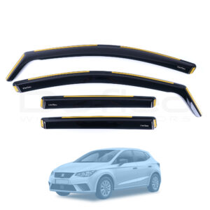 Seat Leon 2006-2012 Deflec Smoked Wind Deflectors (5 Door) (4 pc)
