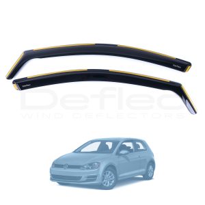 VW Golf 7 3D 12-20 Deflec Smoked Wind Deflectors (2pc)